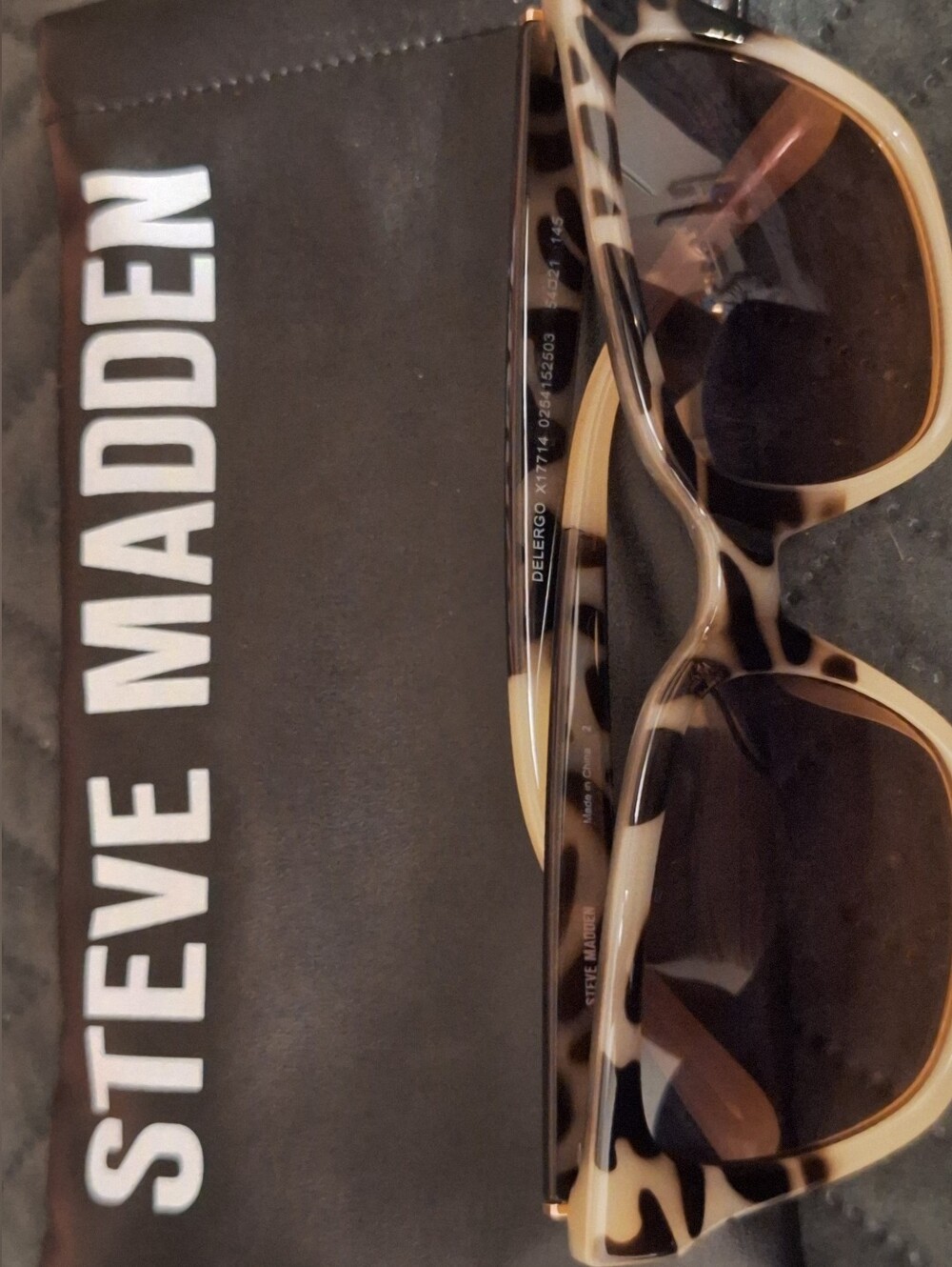 Steve Madden Tortoise Shell Sunglasses with Dark Brown Lenses